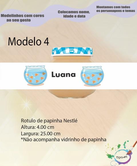 Rótulo Vidro Papinha-aquário