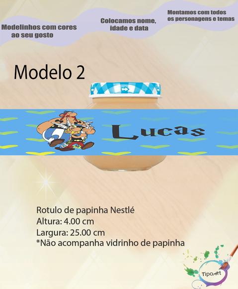 Rótulo Vidro Papinha-asterix