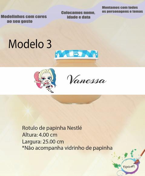 Rótulo Vidro Papinha-arlequina