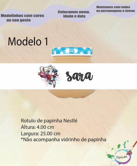 Rótulo Vidro Papinha-arlequina