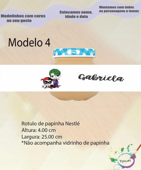 Rótulo Vidro Papinha-arlequina
