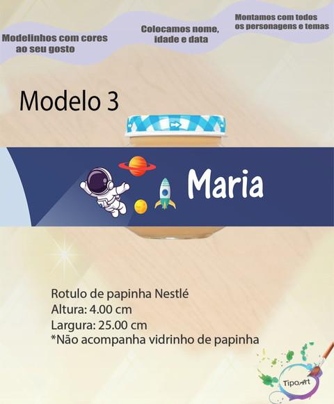 Rótulo Vidro Papinha-astronauta