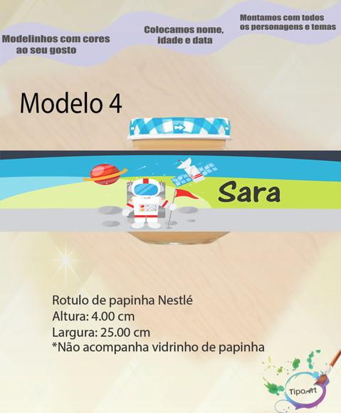 Rótulo Vidro Papinha-astronauta