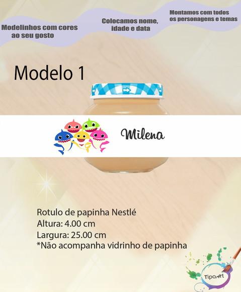Rótulo Vidro Papinha-baby Shark