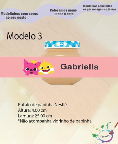Rótulo Vidro Papinha-baby Shark
