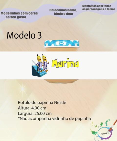 Rótulo Vidro Papinha-bananas de Pijama