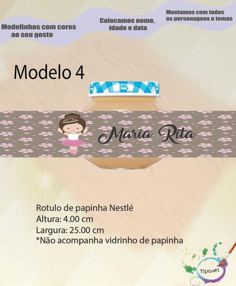 Rótulo Vidro Papinha-bailarina