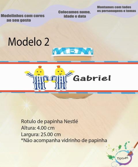Rótulo Vidro Papinha-bananas de Pijama