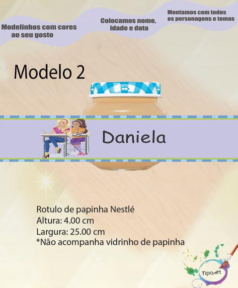 Rótulo Vidro Papinha-barbie