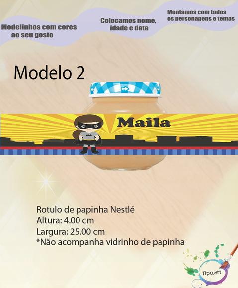 Rótulo Vidro Papinha-batman
