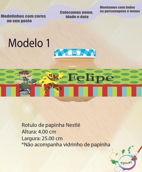 Rótulo Vidro Papinha-ben 10