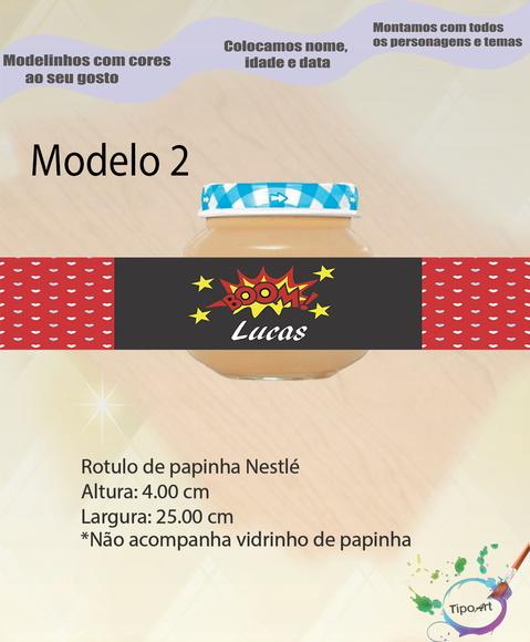 Rótulo Vidro Papinha-bomba