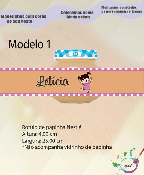 Rótulo Vidro Papinha-boo