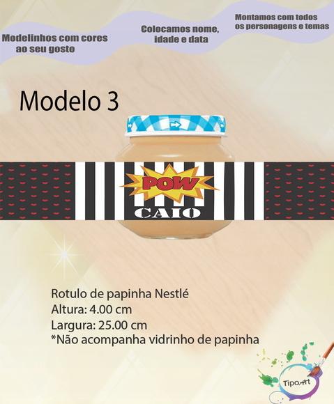 Rótulo Vidro Papinha-bomba
