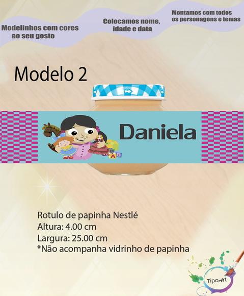 Rótulo Vidro Papinha-boneca