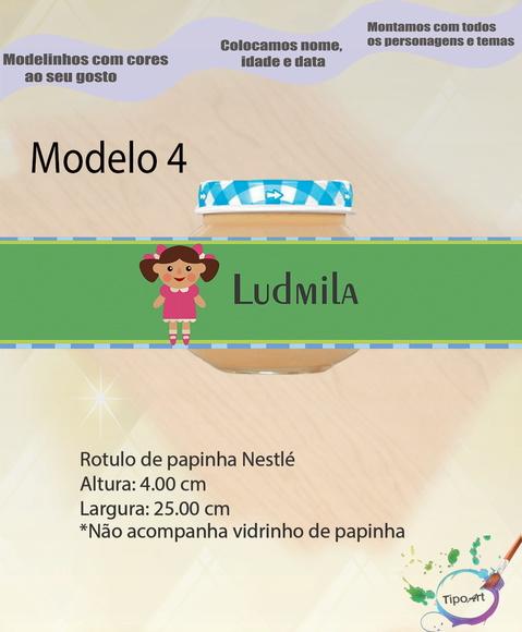 Rótulo Vidro Papinha-boneca
