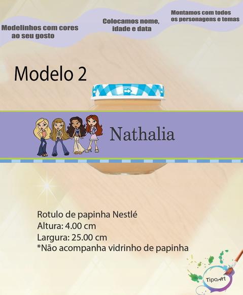 Rótulo Vidro Papinha-bratz