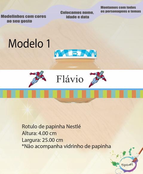 Rótulo Vidro Papinha-capitão Planeta
