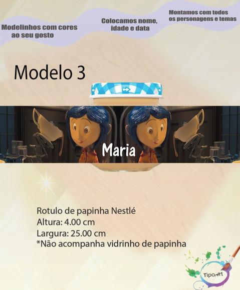 Rótulo Vidro Papinha-caroline e o Mundo Secreto