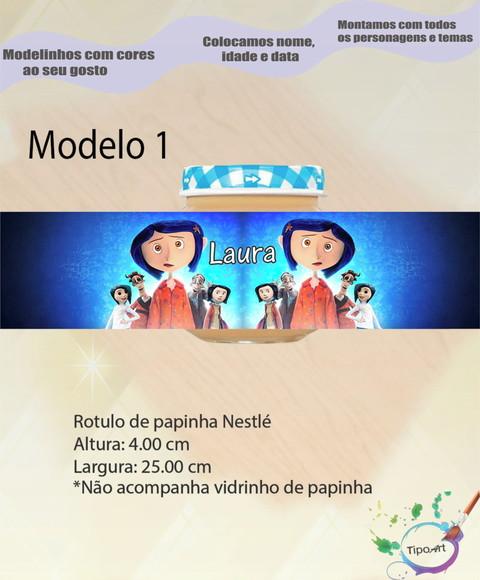 Rótulo Vidro Papinha-caroline e o Mundo Secreto