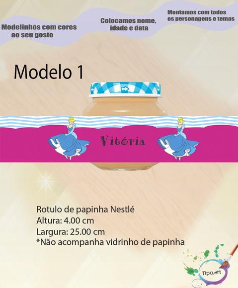 Rótulo Vidro Papinha-cinderela
