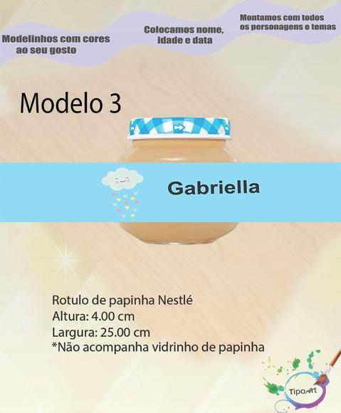 Rótulo Vidro Papinha-chuva de Amor