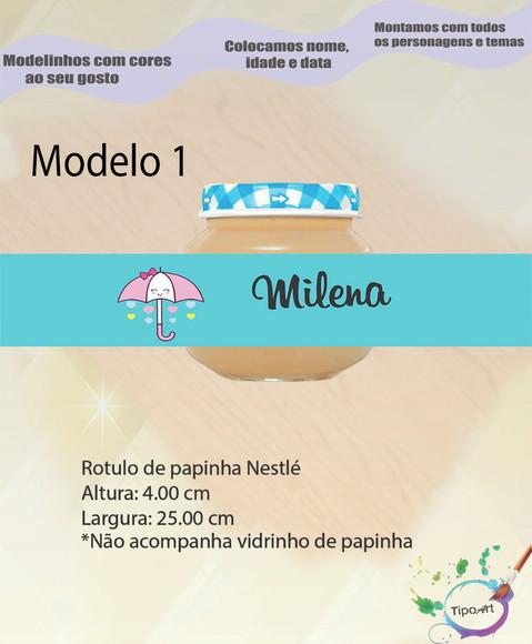 Rótulo Vidro Papinha-chuva de Amor