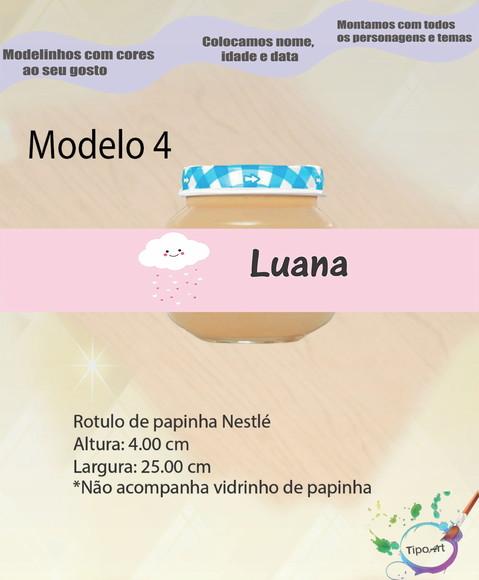 Rótulo Vidro Papinha-chuva de Amor