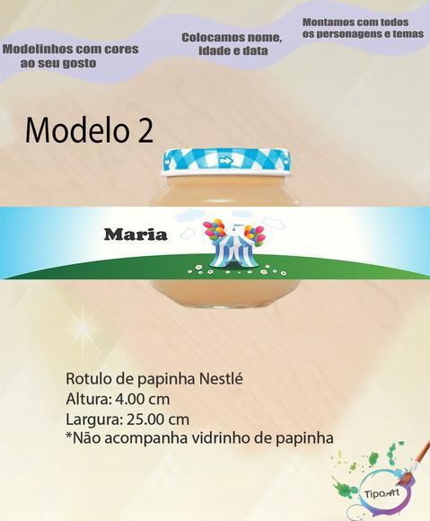Rótulo Vidro Papinha-circo