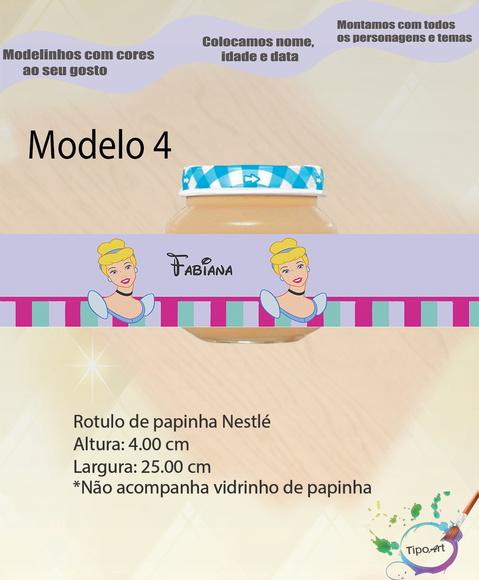 Rótulo Vidro Papinha-cinderela