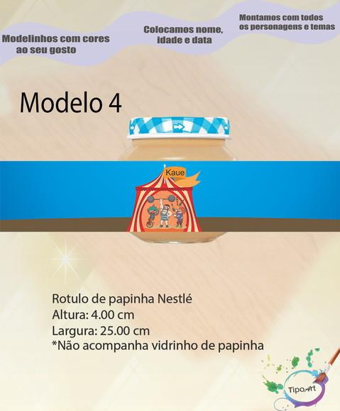 Rótulo Vidro Papinha-circo