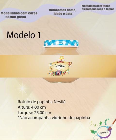 Rótulo Vidro Papinha-circo