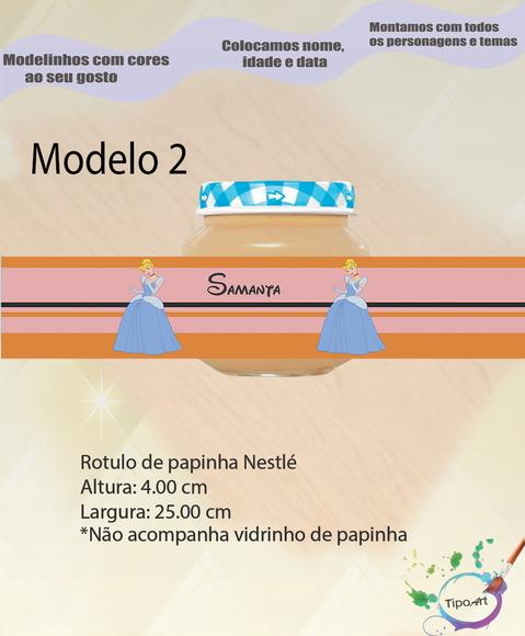 Rótulo Vidro Papinha-cinderela