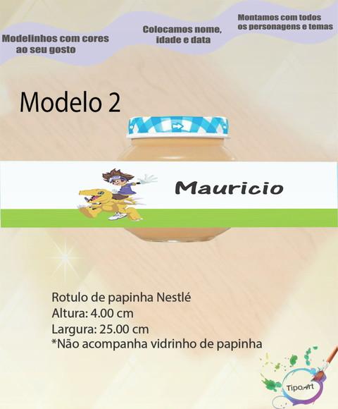 Rótulo Vidro Papinha-digimon
