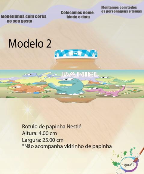 Rótulo Vidro Papinha-dinossauros