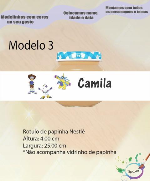 Rótulo Vidro Papinha-digimon