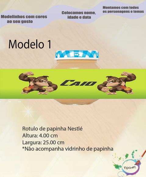 Rótulo Vidro Papinha-donkey Kong