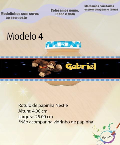 Rótulo Vidro Papinha-donkey Kong