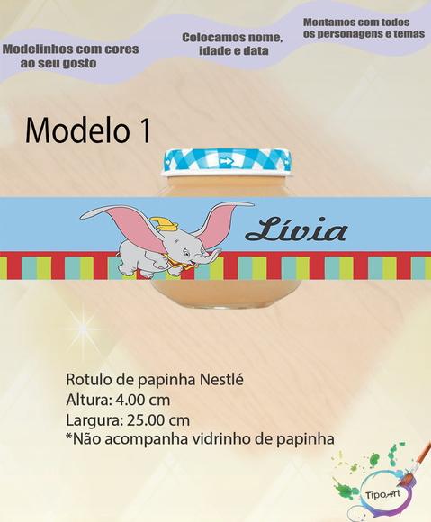 Rótulo Vidro Papinha-dumbo