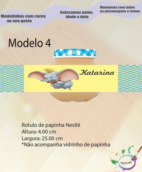 Rótulo Vidro Papinha-dumbo