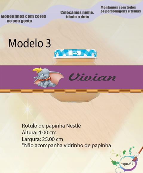 Rótulo Vidro Papinha-dumbo