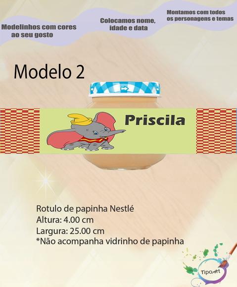 Rótulo Vidro Papinha-dumbo