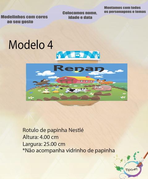 Rótulo Vidro Papinha-fazendinha