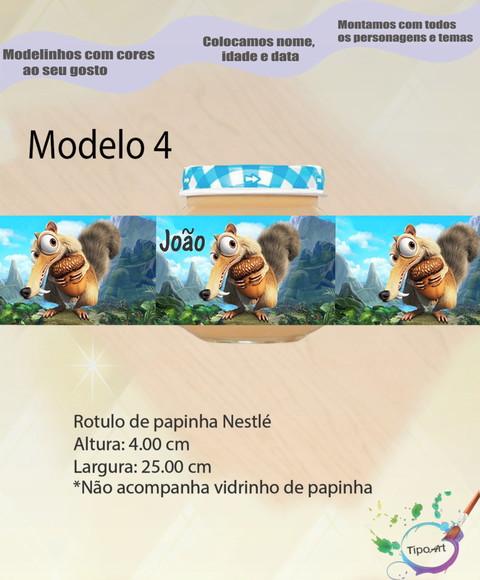 Rótulo Vidro Papinha-era do Gelo