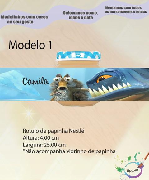 Rótulo Vidro Papinha-era do Gelo