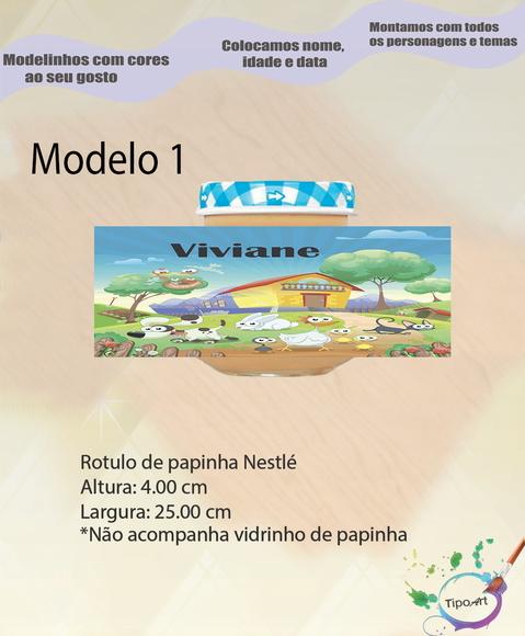 Rótulo Vidro Papinha-fazendinha