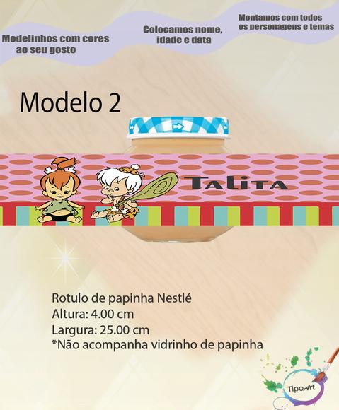 Rótulo Vidro Papinha-fred Flintstone