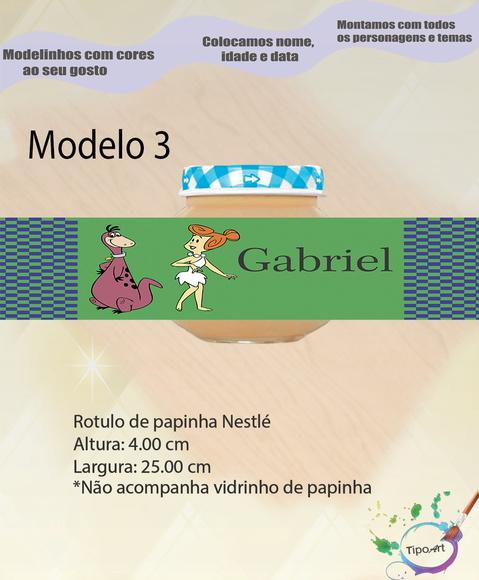 Rótulo Vidro Papinha-fred Flintstone