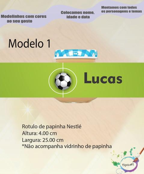 Rótulo Vidro Papinha-futebol