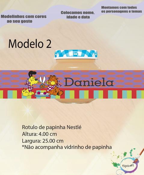 Rótulo Vidro Papinha-garfield